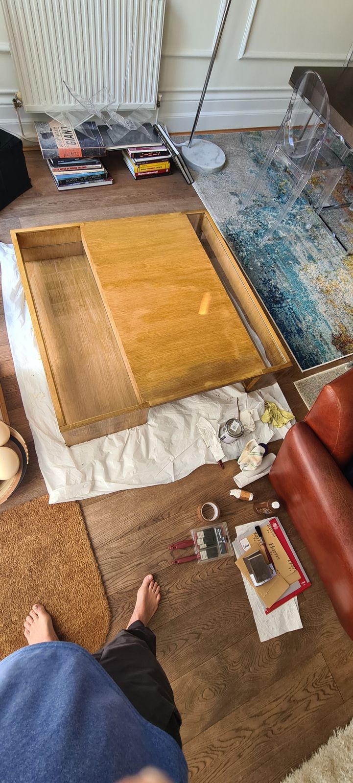 B&B Italia (Milan) "Void" Coffee Table. Oak Laminate. Collector Item. Refurbished. photo Furniture
