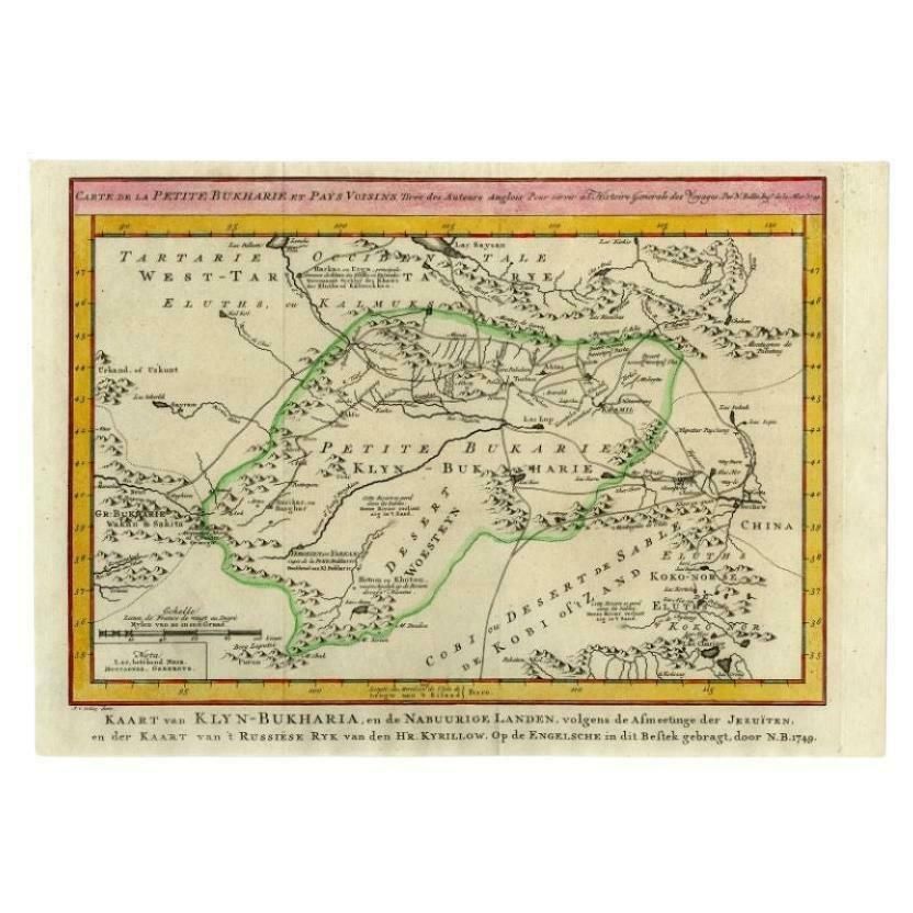 Antique Map Of The Bukhari Region By Van Schley, 1758