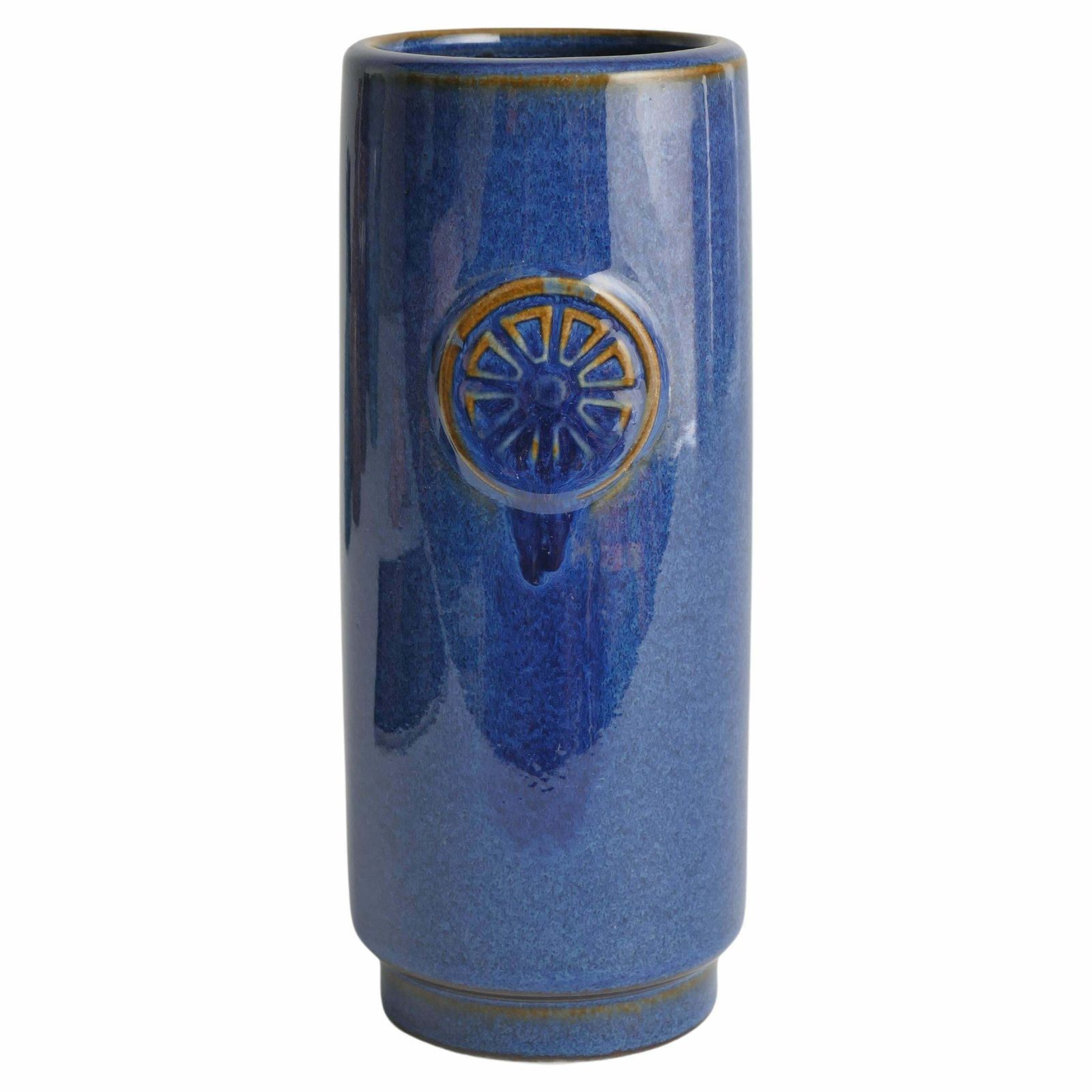 Blue Stoneware Vase From Nordlys Series By Maria Philippi For Søholm, 1960s