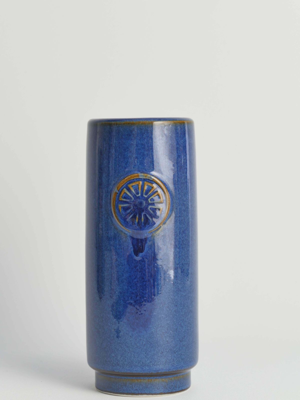 Blue Stoneware Vase From Nordlys Series By Maria Philippi For Søholm, 1960s photo buy