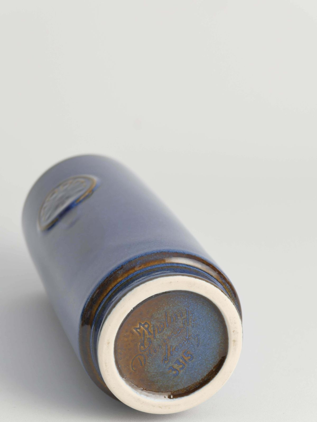 236.0 Blue Stoneware Vase From Nordlys Series By Maria Philippi For Søholm, 1960s photo