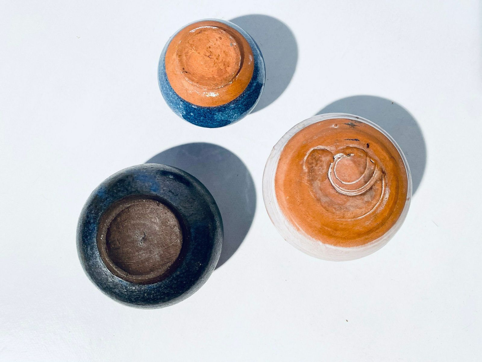 photo furniture Cute Ceramic Vase Set / Grey Turquoise & Blue / 6 Pieces / Vintage Wgp Studio Ceramics