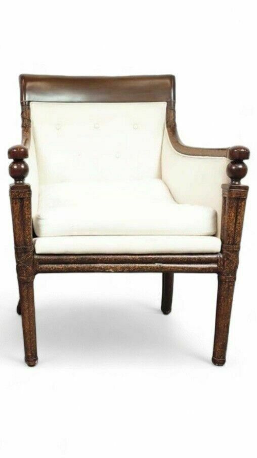 photo vinterior Stunning Mid Century Faux Painted Bamboo French Armchair