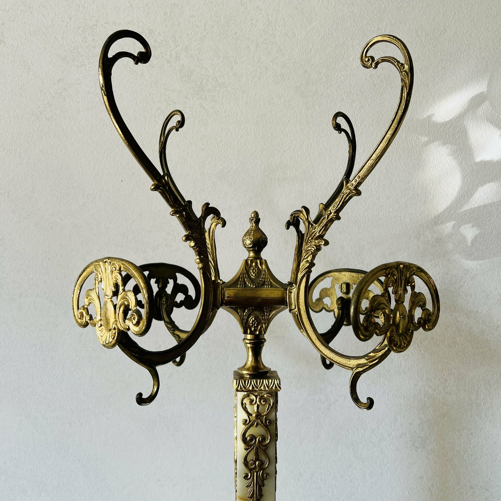 Hollywood Regency Style, Entryway Tree Standing Rack, Beautiful Italian Marble Hallway Rack photo furniture