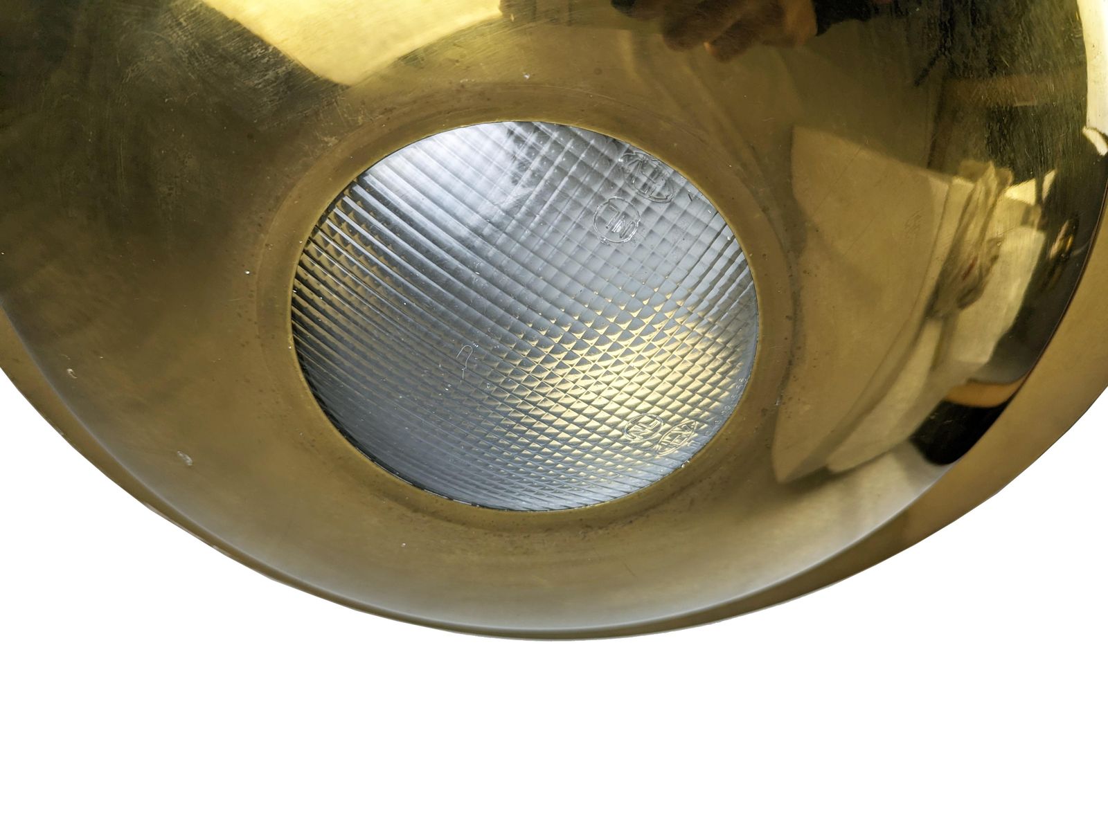 2450.0 Brass & Optical Glass Nictea Pendant By Tobia & Afra Scarpa For Flos, 1970s photo