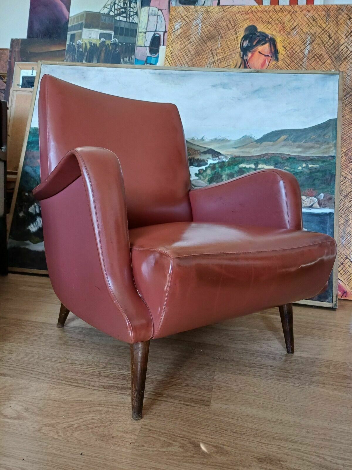 Carlo De Carli Armchair Model 806 By Cassina Italy 1950s Mid Century 2 Available photo buy