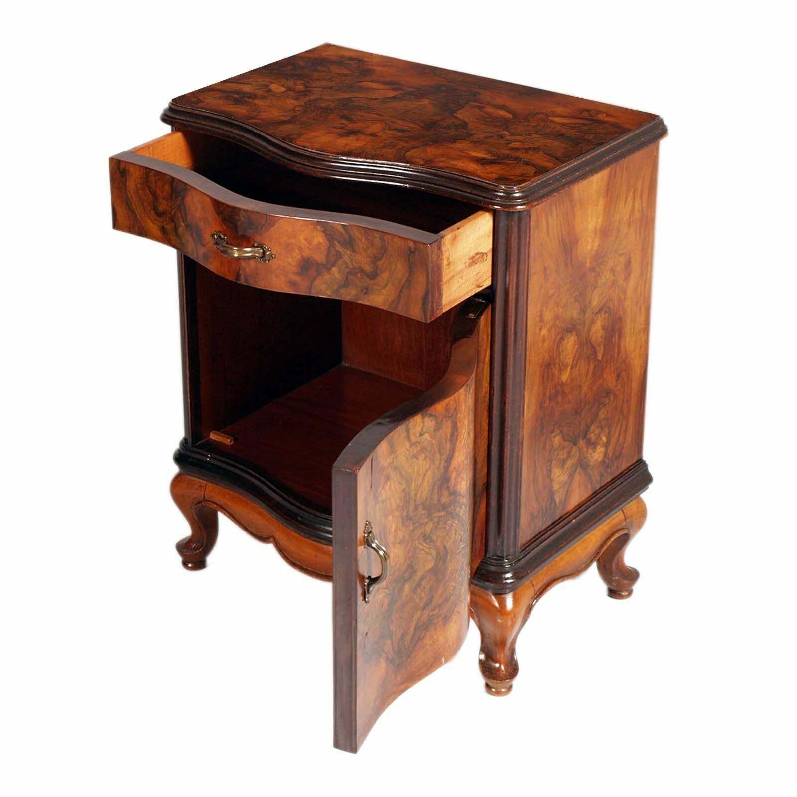 Venice Baroque Nightstands Bella Epoque, Walnut And Briar, By Testolini Freres Bedside Tables photo furniture