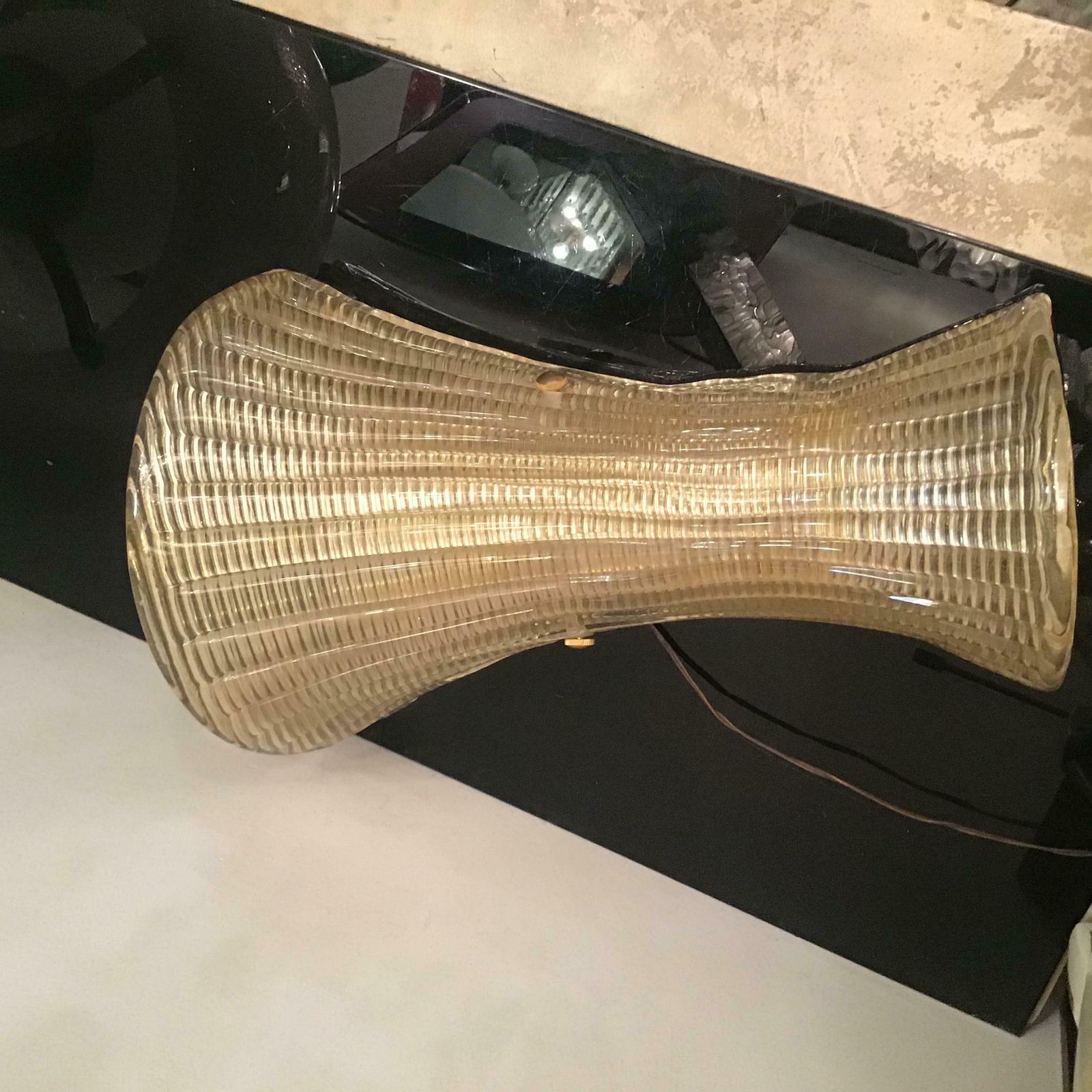 Venini Large Sconce Gold Murano Glass Brass 1950 Italy photo 2442.0