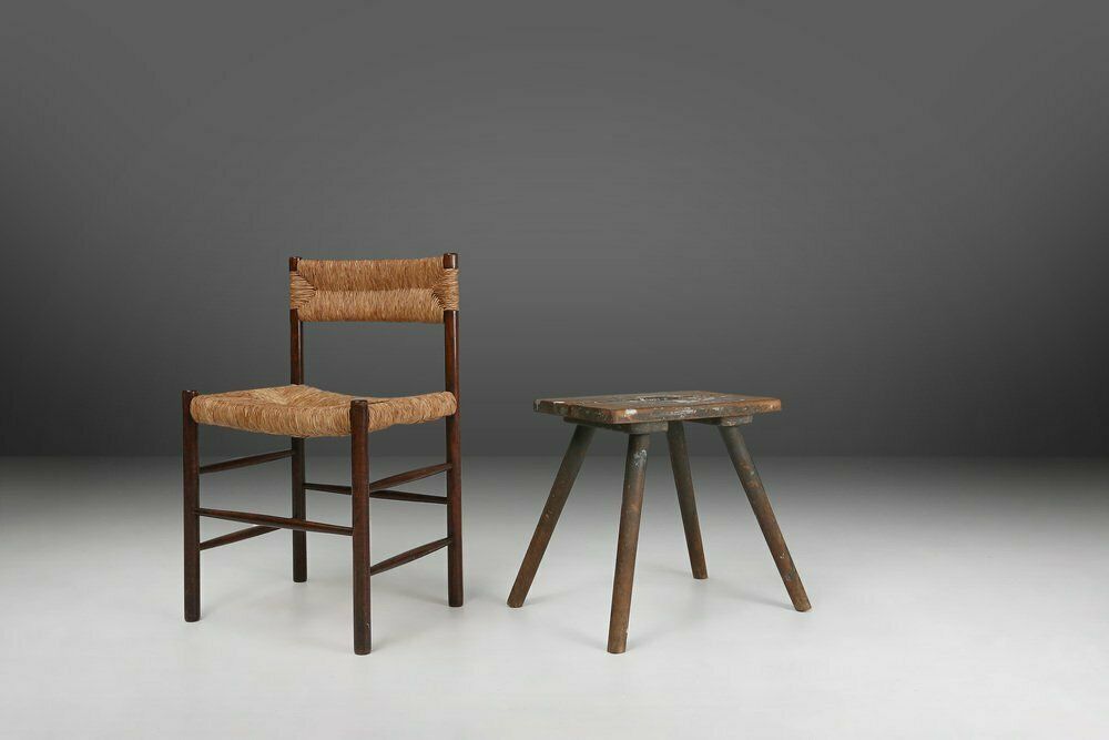 Industrial French Wooden Painters Stool, 1930s photo for sale