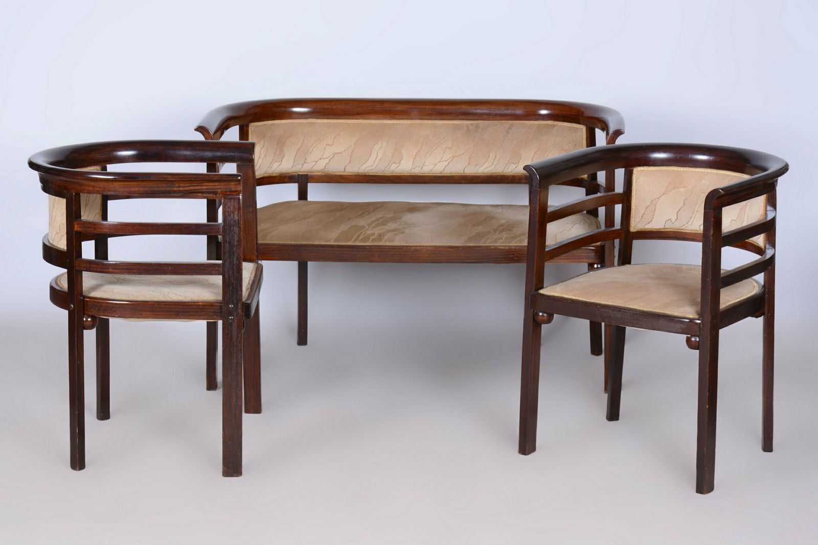Restored Art Deco Seating Set, By J. Hoffmann, Wiener Werkstätte, Czech, 1910s photo buy