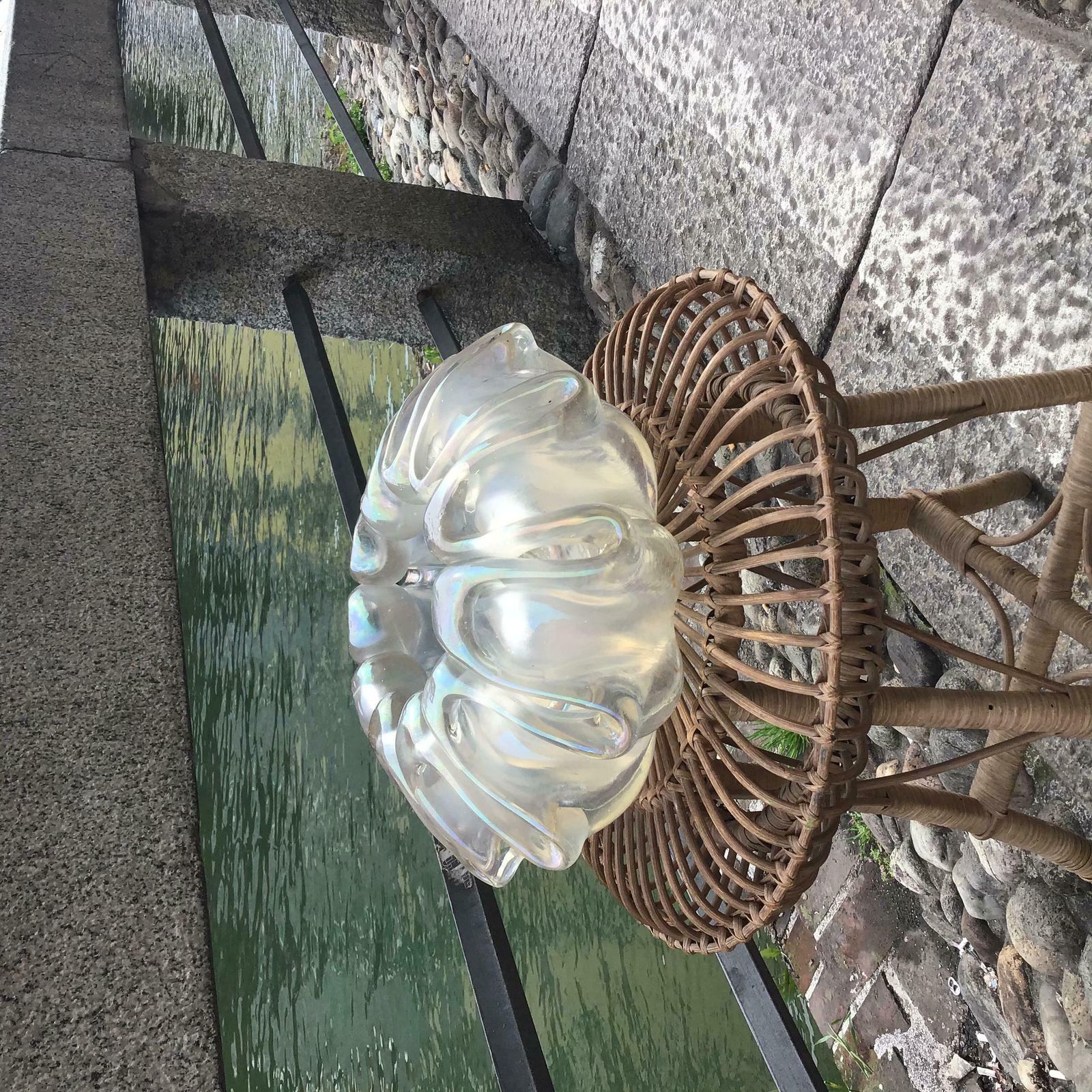 photo furniture Barovier And Toso Vase Centerpiece Iridescent Glass 1940 Italy