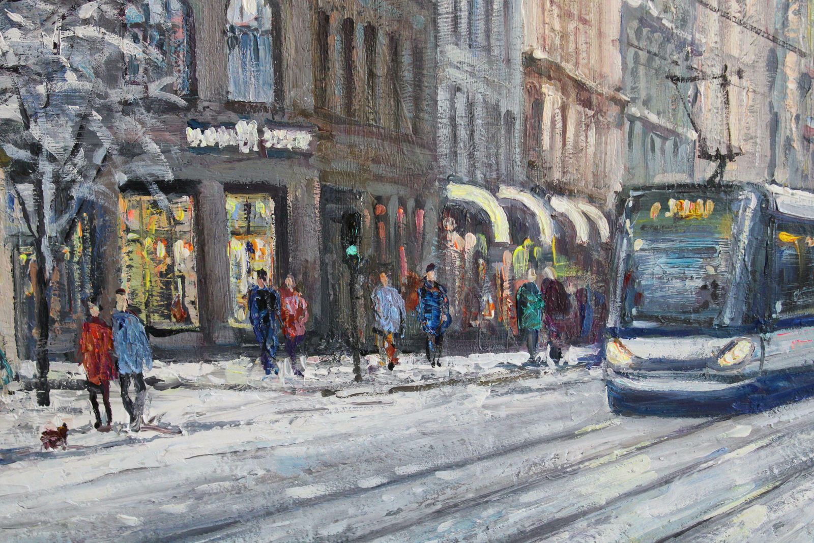 Rolands Krisjans Winter In The City. Oil On Canvas, 73.5x85 Cm photo Art