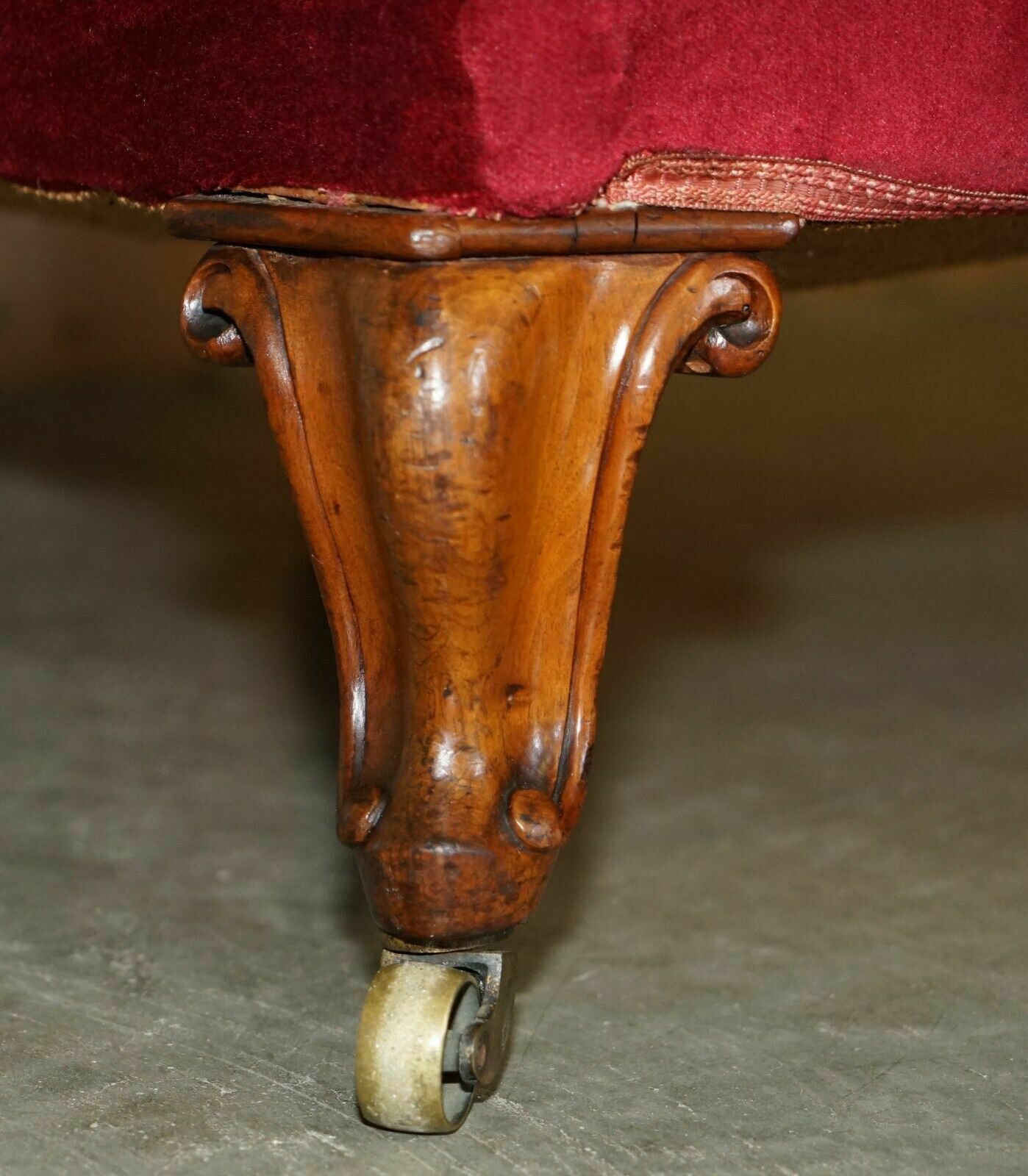photo for sale Exquisite Antique William IV 1830 Chesterfield Tufted Walnut Library Armchair