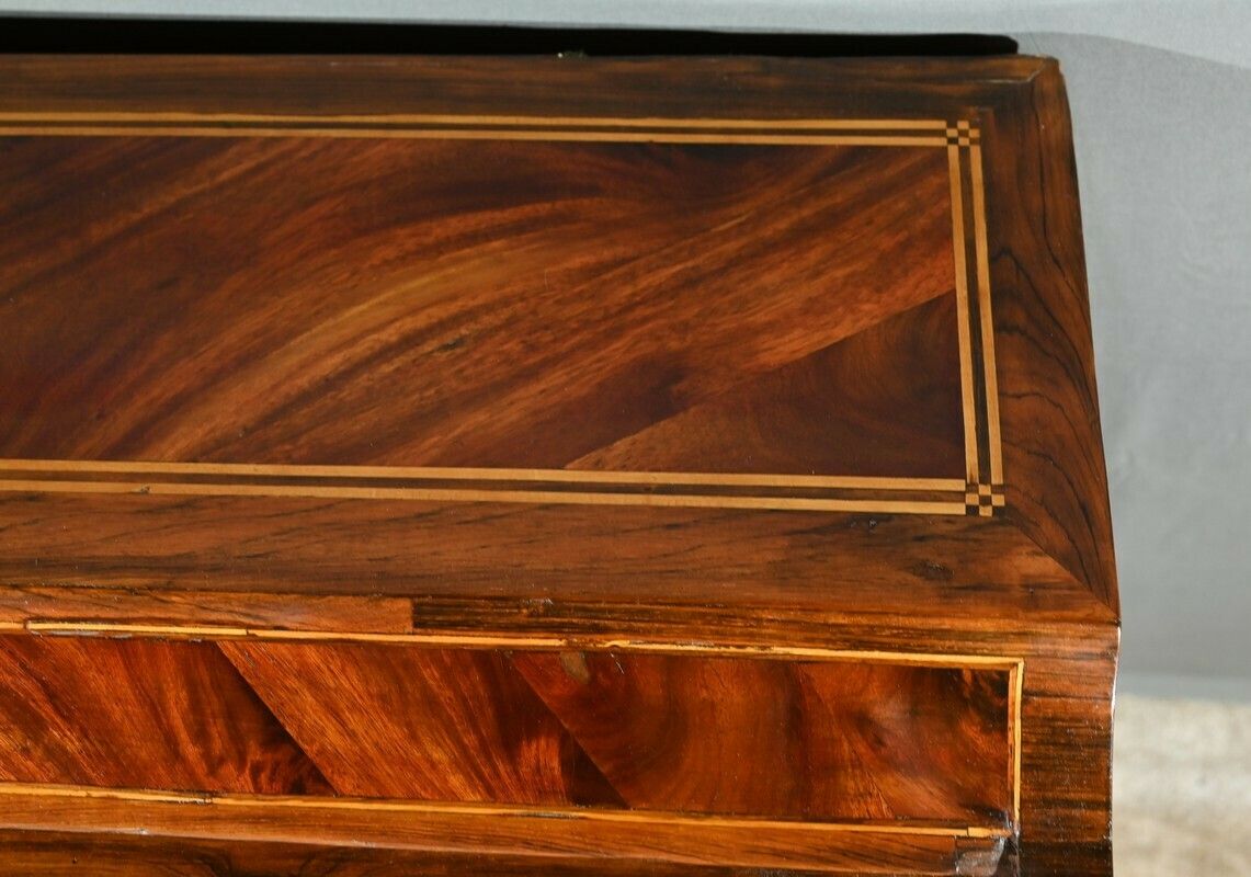 Cylinder Desk In Mahogany And Rosewood, Louis XV Period – 1st Part 18th photo vintage
