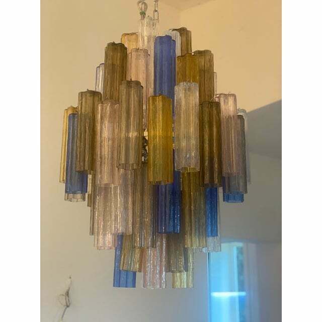 Contemporary Modern "Tronco" Murano Glass Sputnik Chandelier Venini Style photo furniture