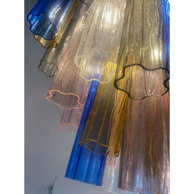 Contemporary Modern "Tronco" Murano Glass Sputnik Chandelier Venini Style photo Lighting