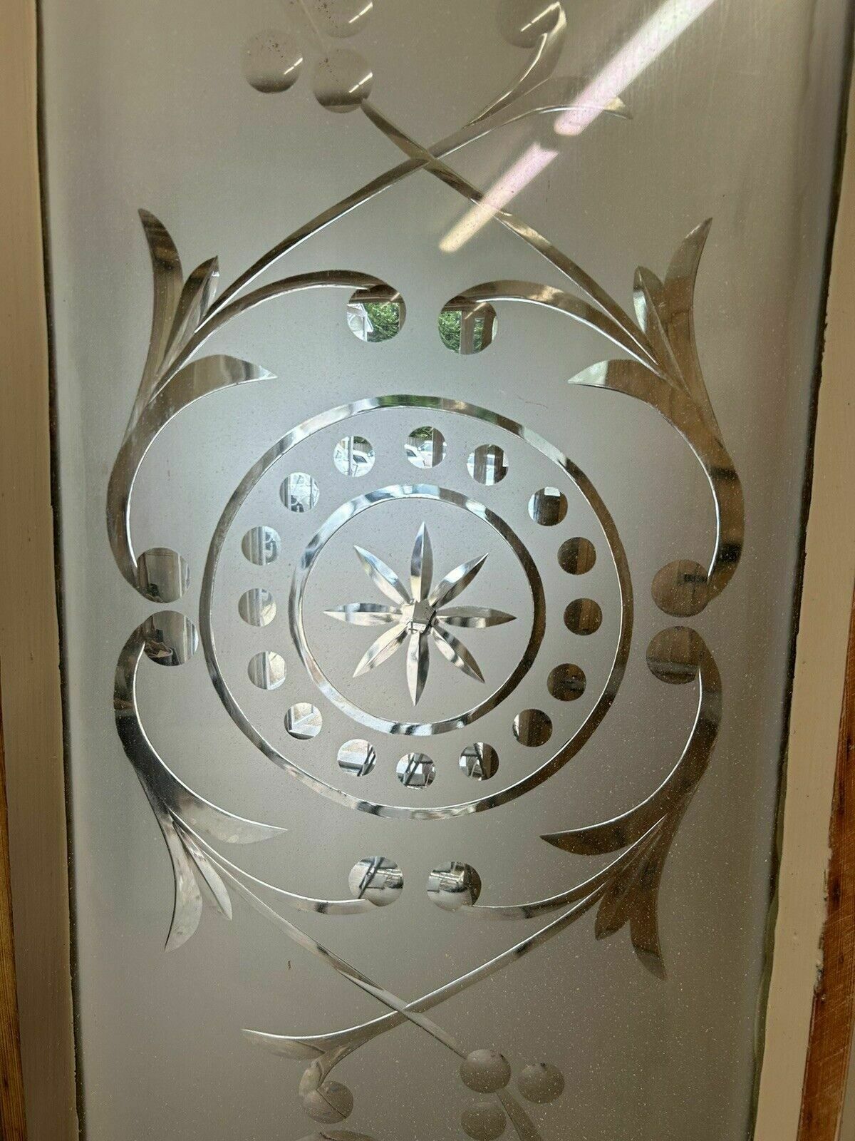 photo buy Victorian Cut Etched Glass Front Door Antique Period Reclaimed Old Wood Pine