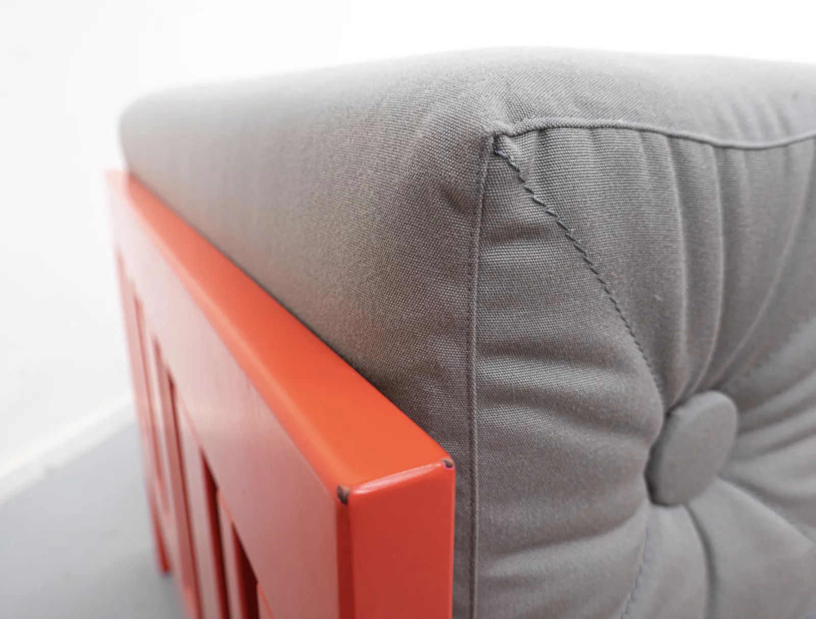 Mid Century Orange “Califfo” Sofa By Ettore Sottsass, Poltronova, Italy, 1960s photo furniture