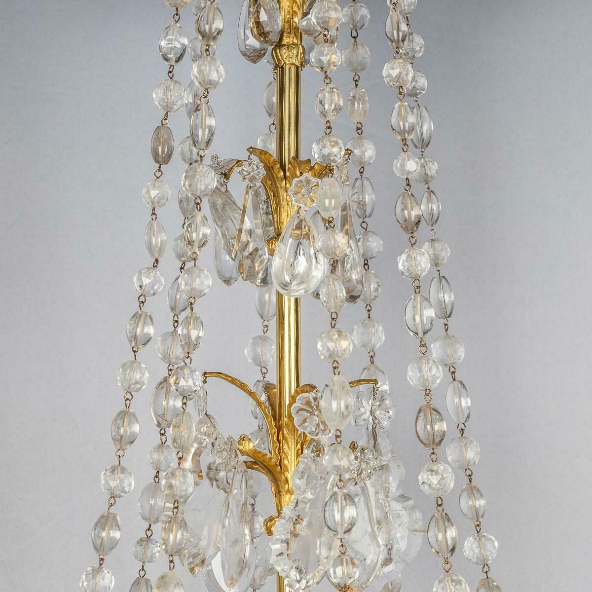 Antique 18th Century French Ormolu & Cut Rock Crystal Chandelier C.1770 photo 23995.0