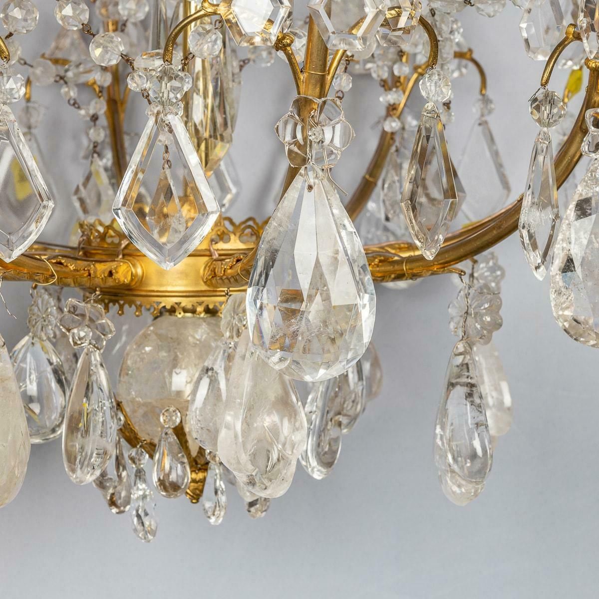 photo for sale Antique 18th Century French Ormolu & Cut Rock Crystal Chandelier C.1770