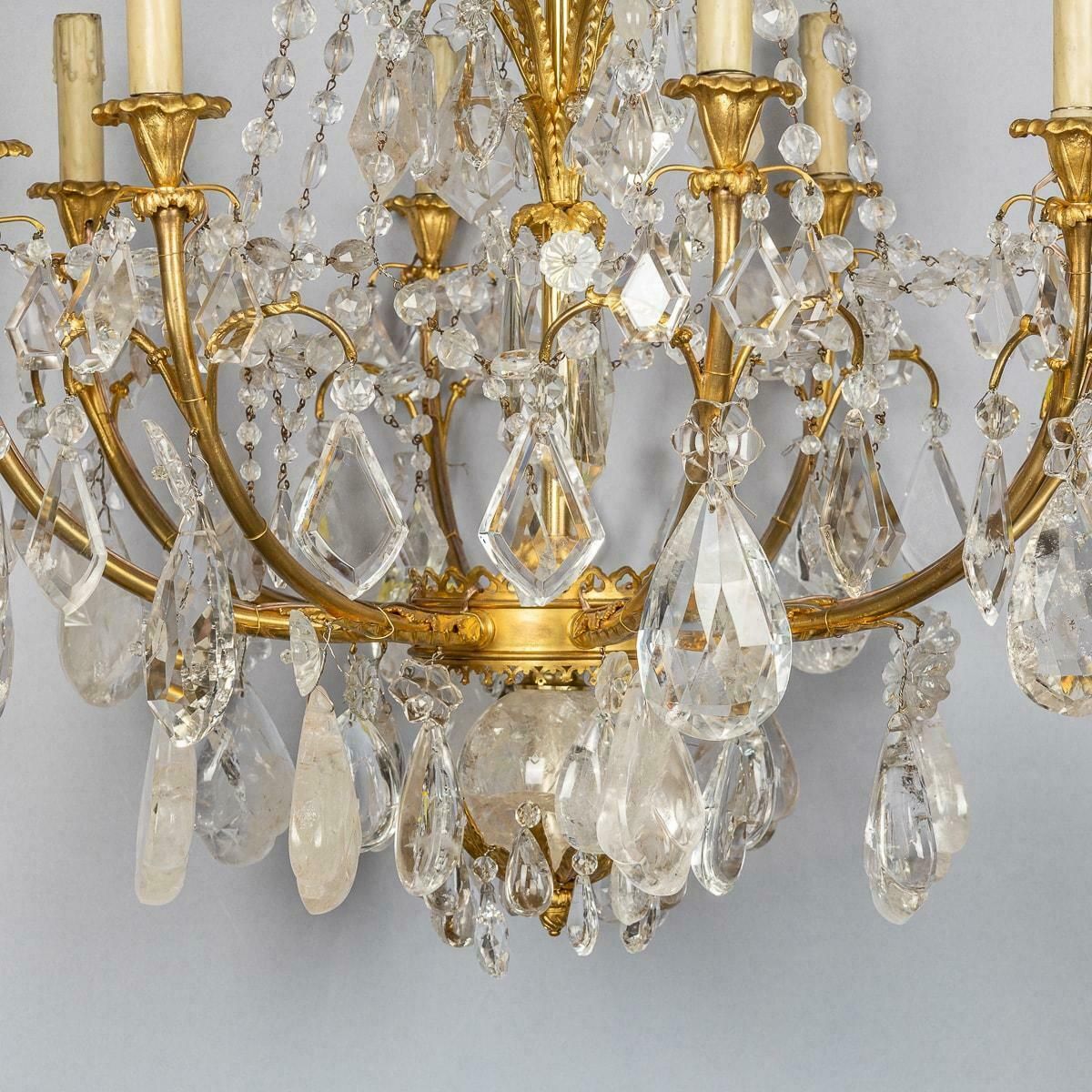 photo vinterior Antique 18th Century French Ormolu & Cut Rock Crystal Chandelier C.1770