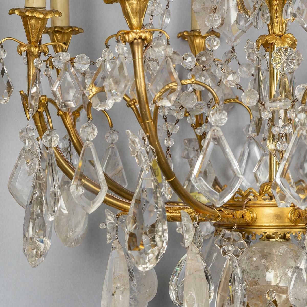 photo buy Antique 18th Century French Ormolu & Cut Rock Crystal Chandelier C.1770