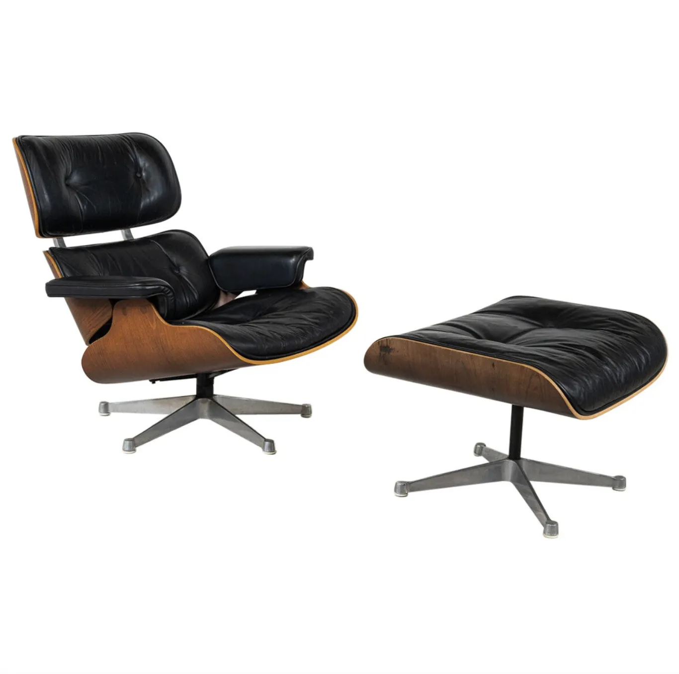 Mid Century Lounge Chair And Ottoman By Charles & Ray Eames For Herman Miller