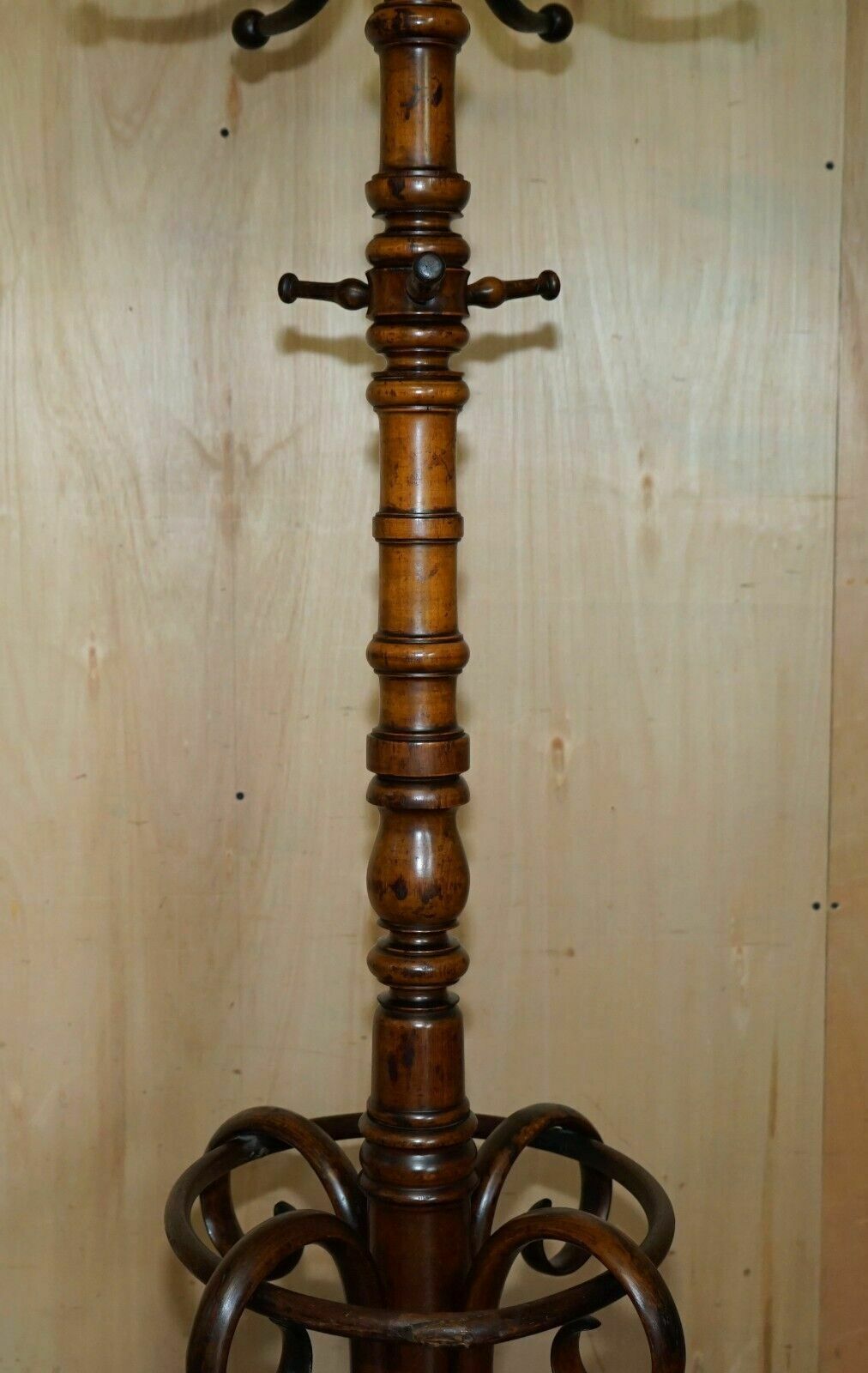 Super Rare Original Antique Victorian Circa 1880 Thonet Bentwood Coat Rack Stand photo 3750.0