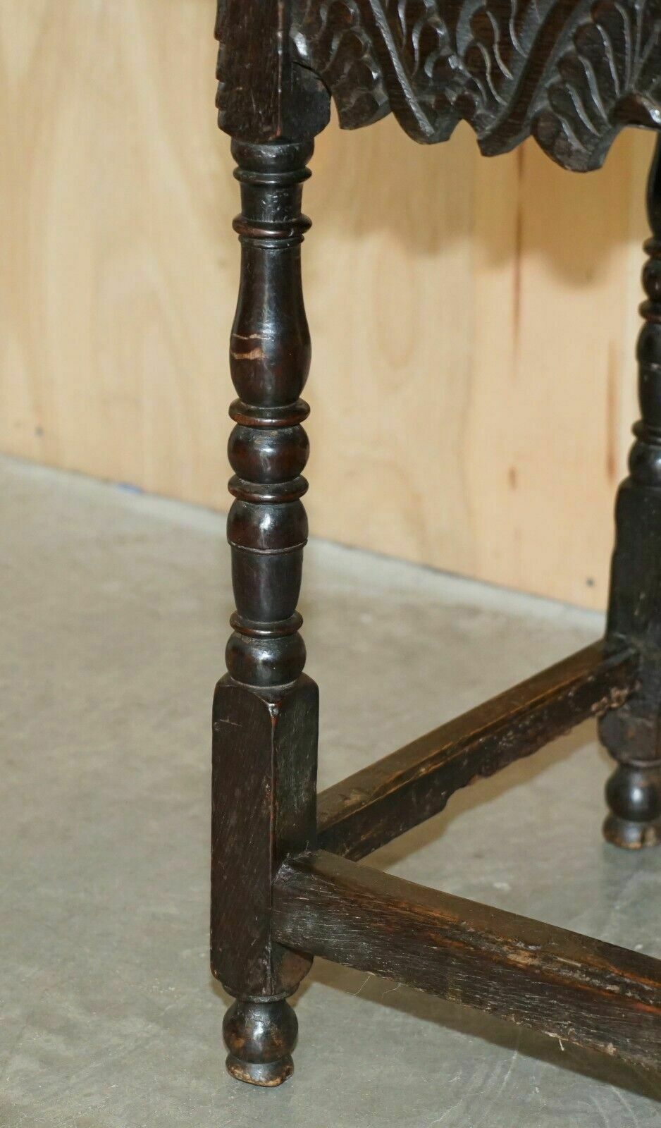Antique English 18th Century Jacobean Centre Table With Ornately Carved Apron photo 2850.0