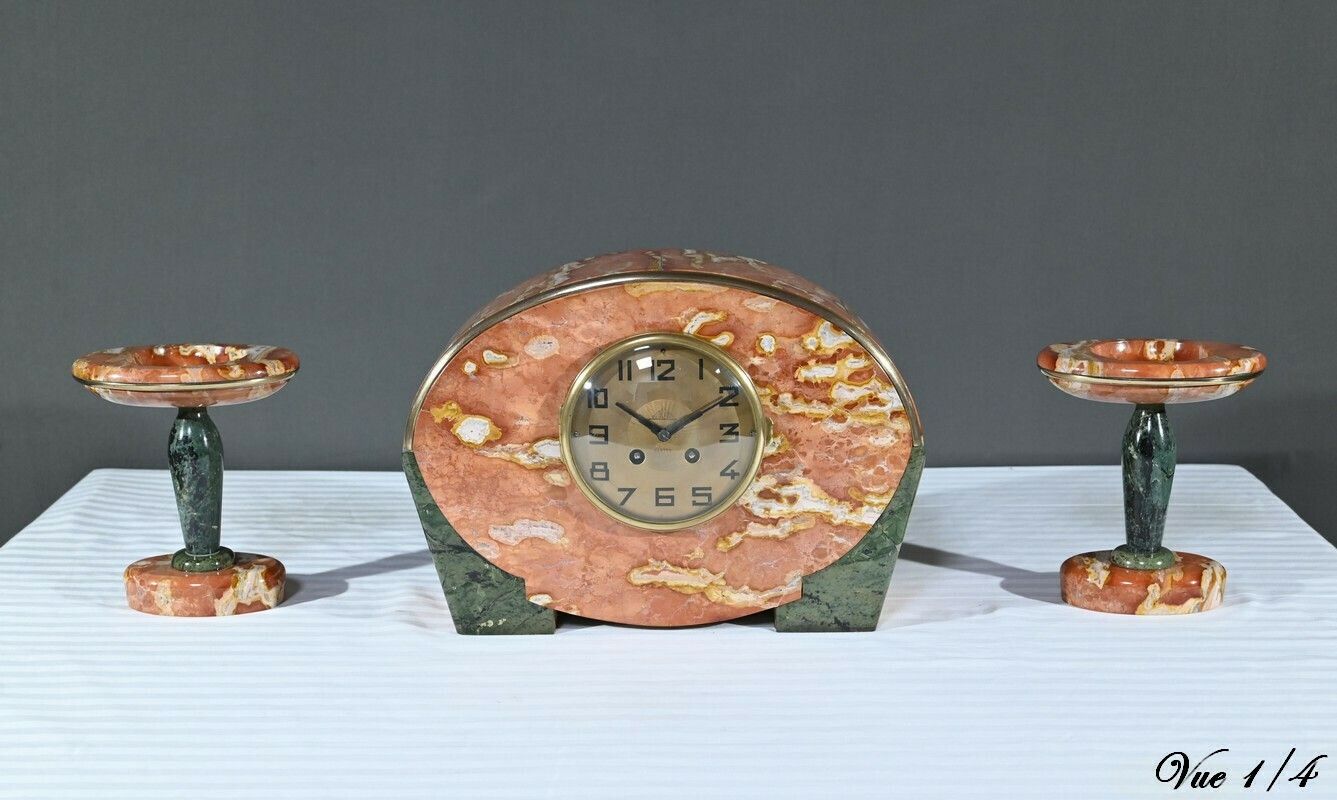 Marble Fireplace Trim, Signed Diedisheim, Art Deco Period – 1920 photo 550.0
