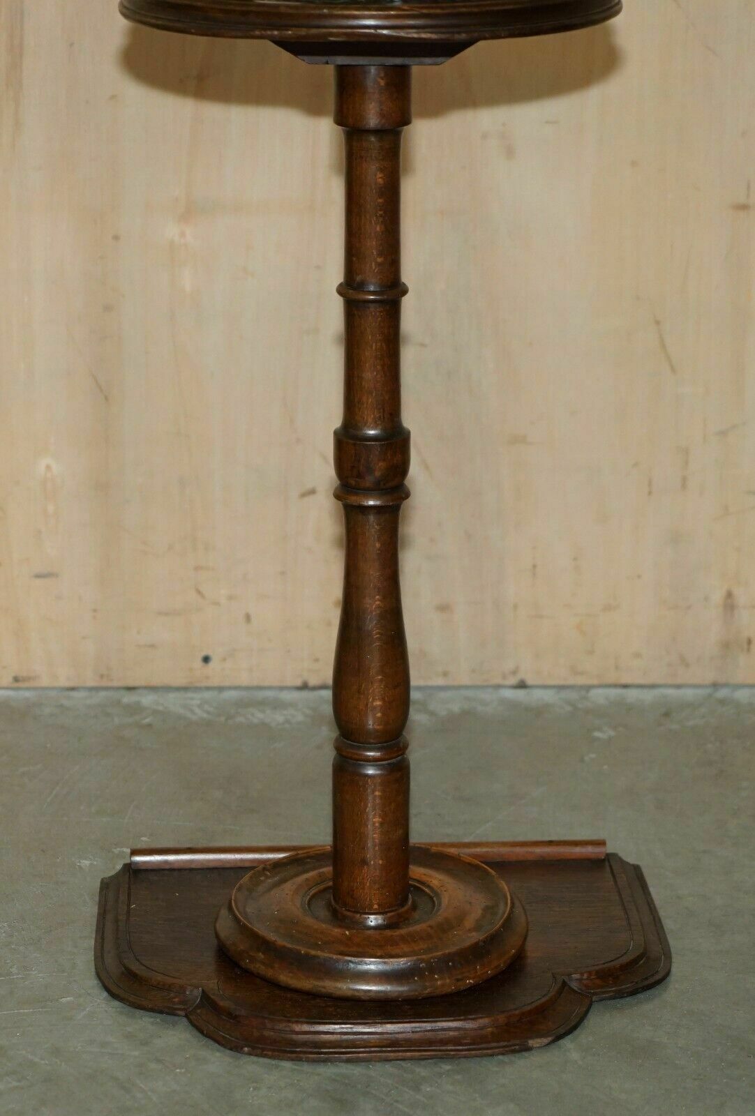 photo for sale Antique Victorian Smokers Side Table Depicting Castles For Pipes Tobacco Cigars