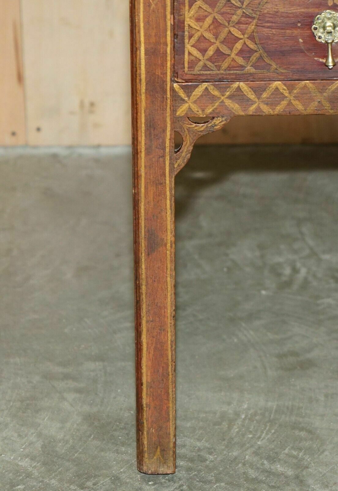 Antique Original George III Red Lacquer & Gilt Japanned Side Table Circa 1760 photo buy