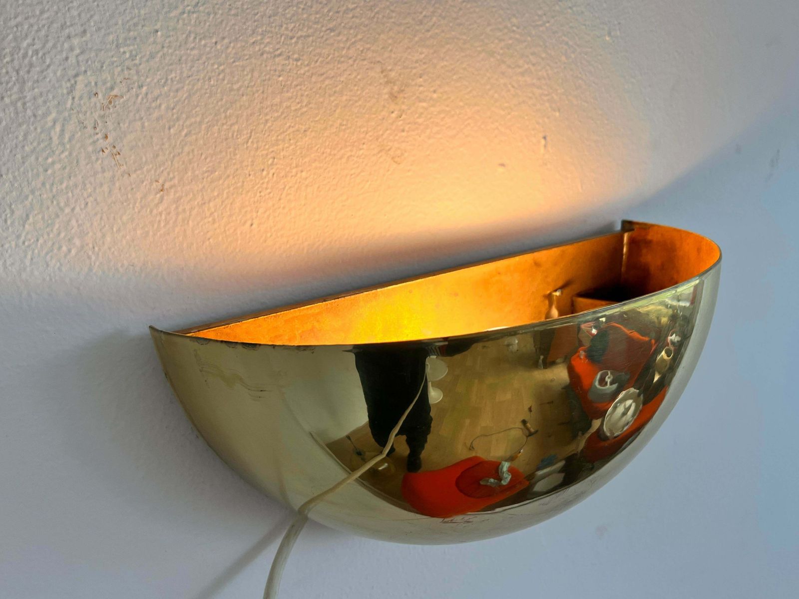 Set Of Four Design Midcentury Wall Brass Lamps   Czechoslovakia, 1980s photo furniture
