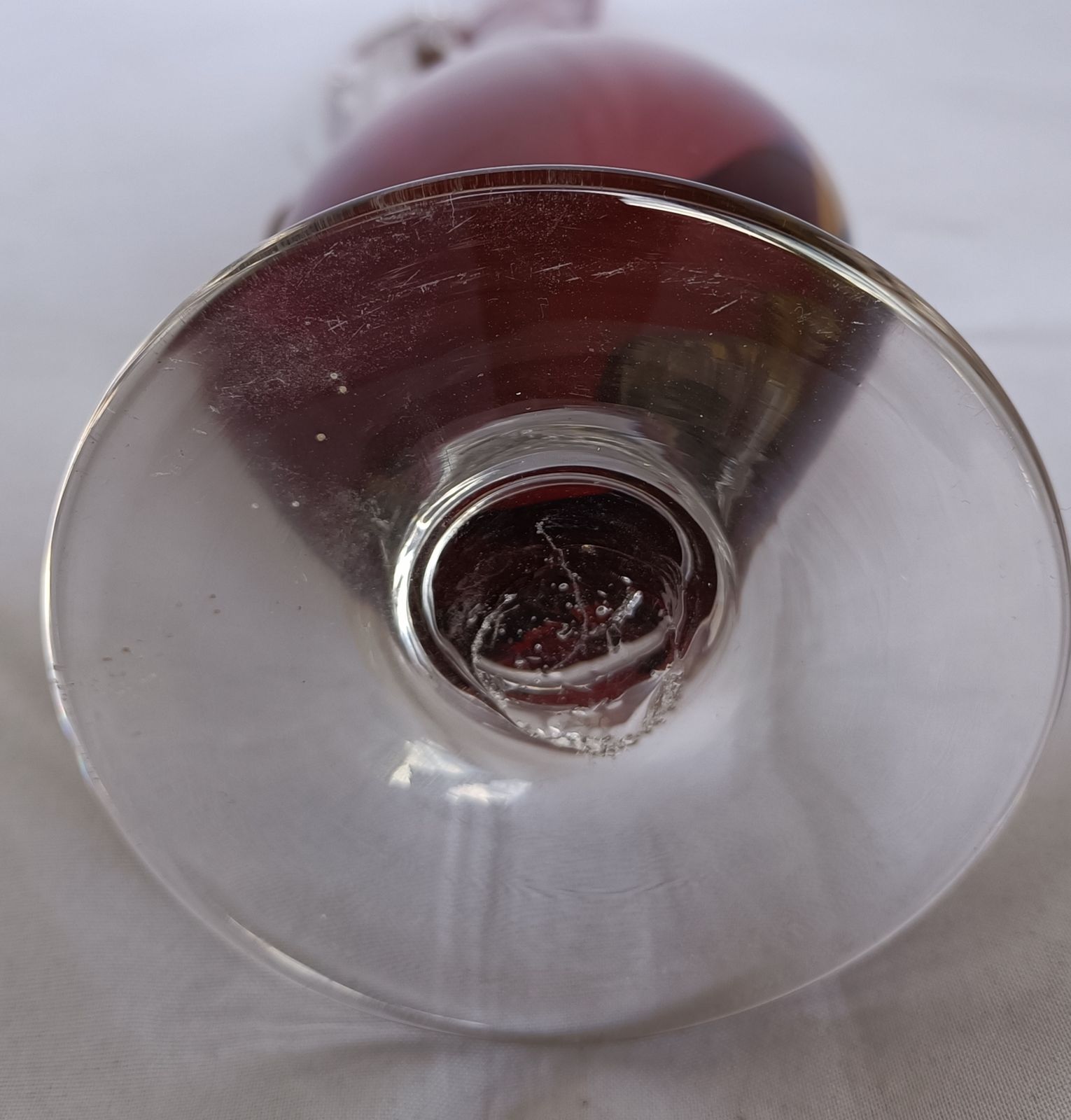 Murano Sommerso Stem Vase., 1980s photo vinterior
