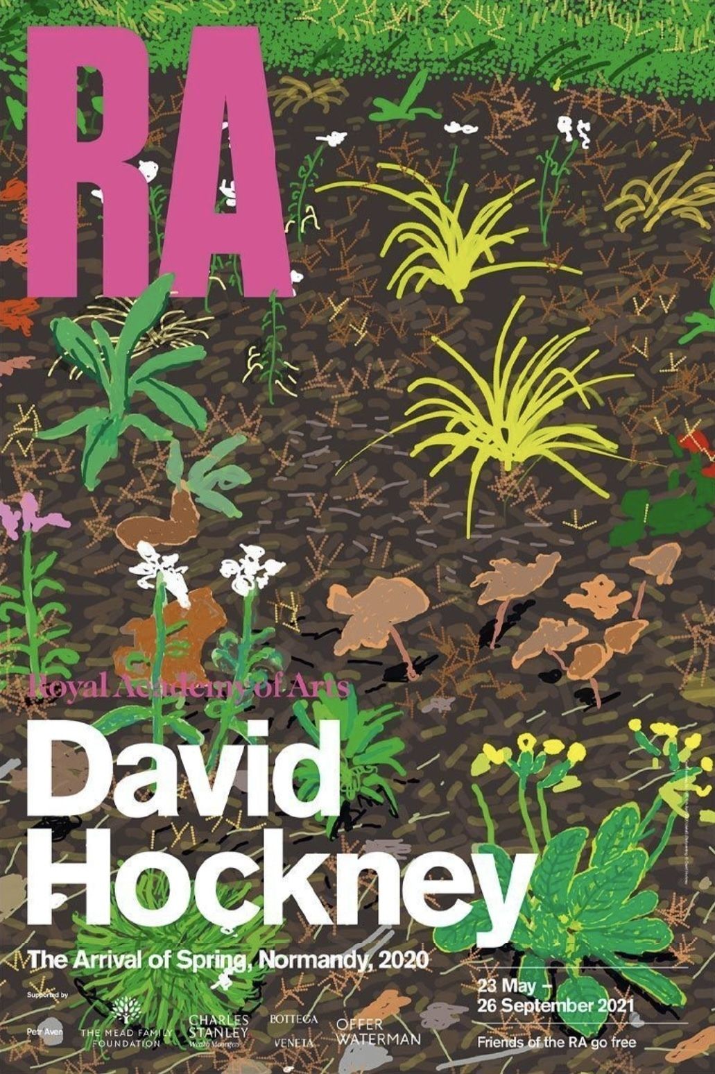 David Hockney The Arrival Of Spring, Normandy Royal Academy Exhibition Poster