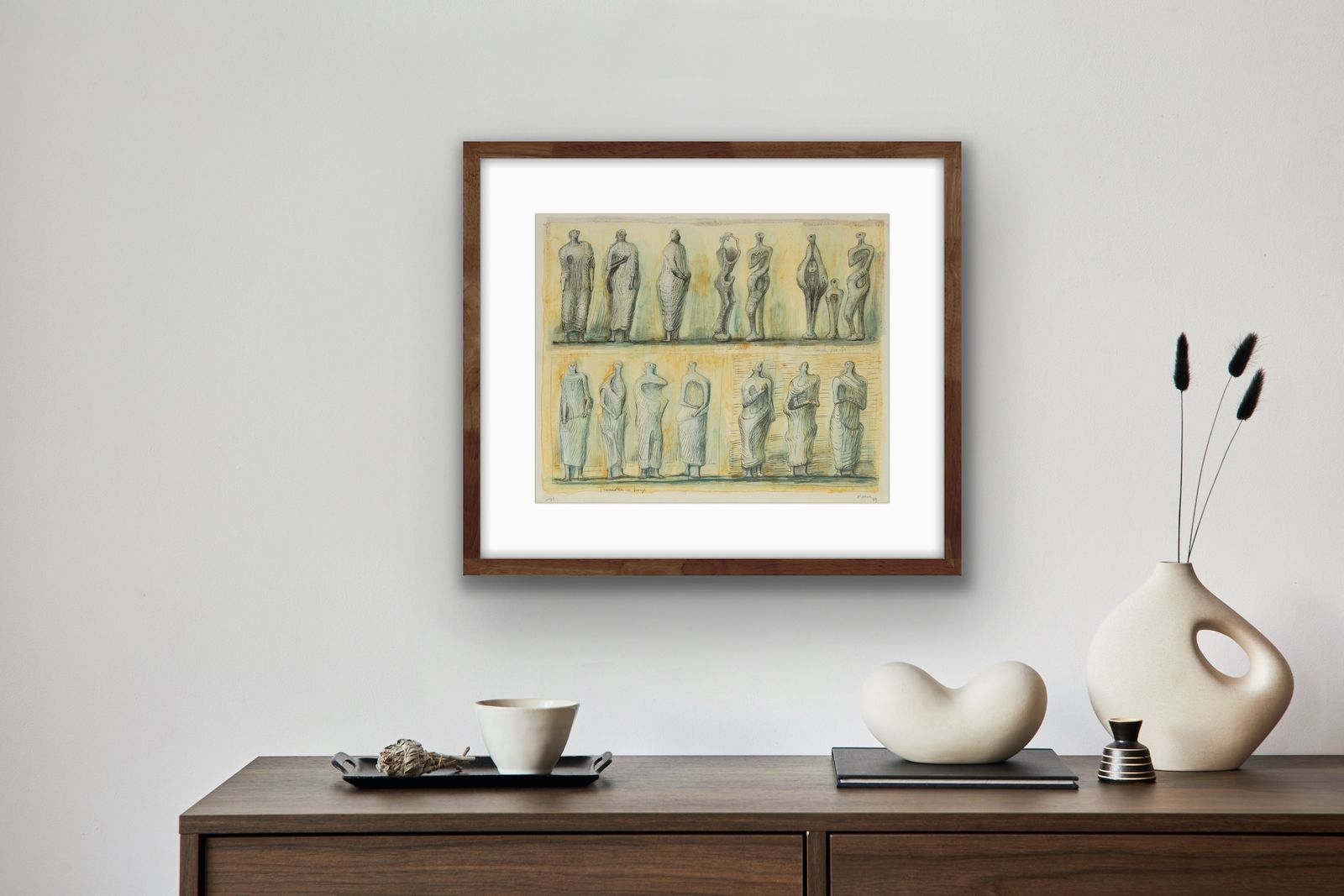 Henry Moore Standing Figures, 1940s photo furniture