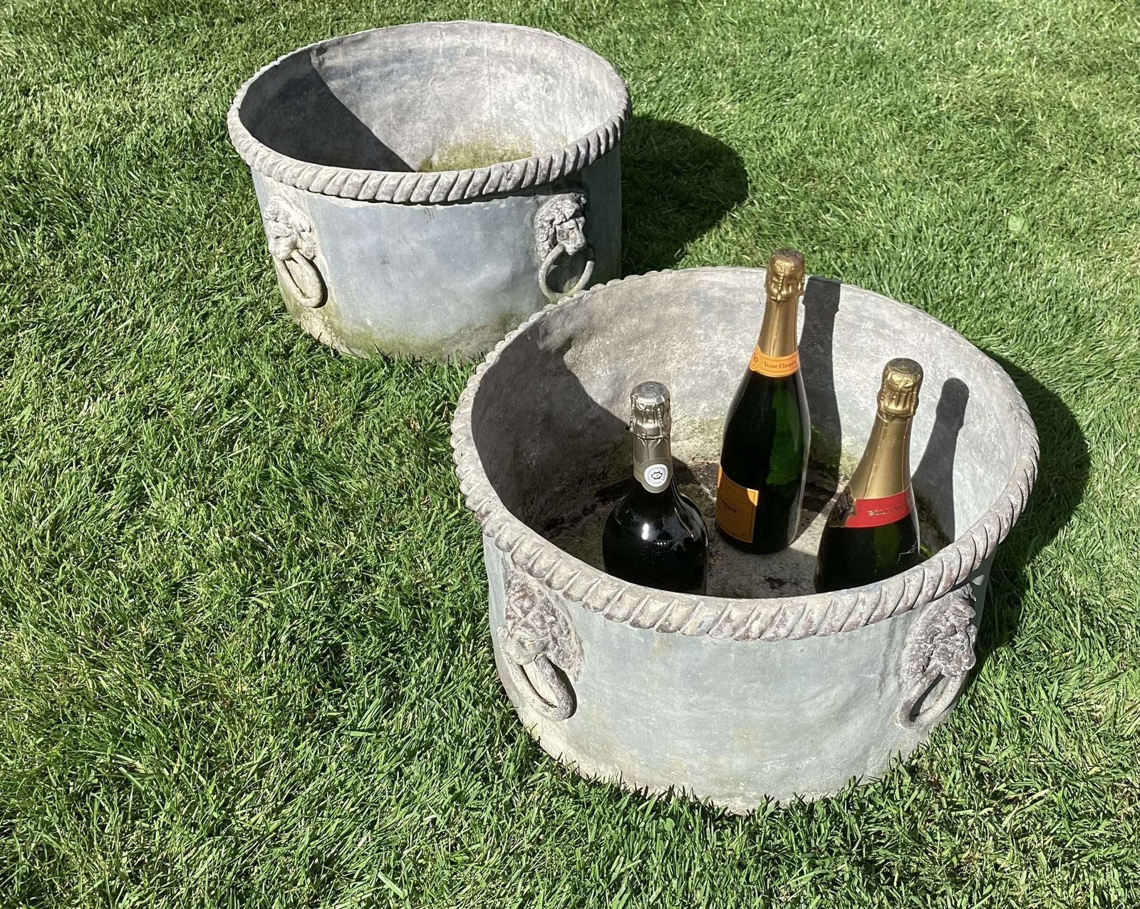 A Significant Regency Pair Of Lead Planters / Jardinieres photo furniture