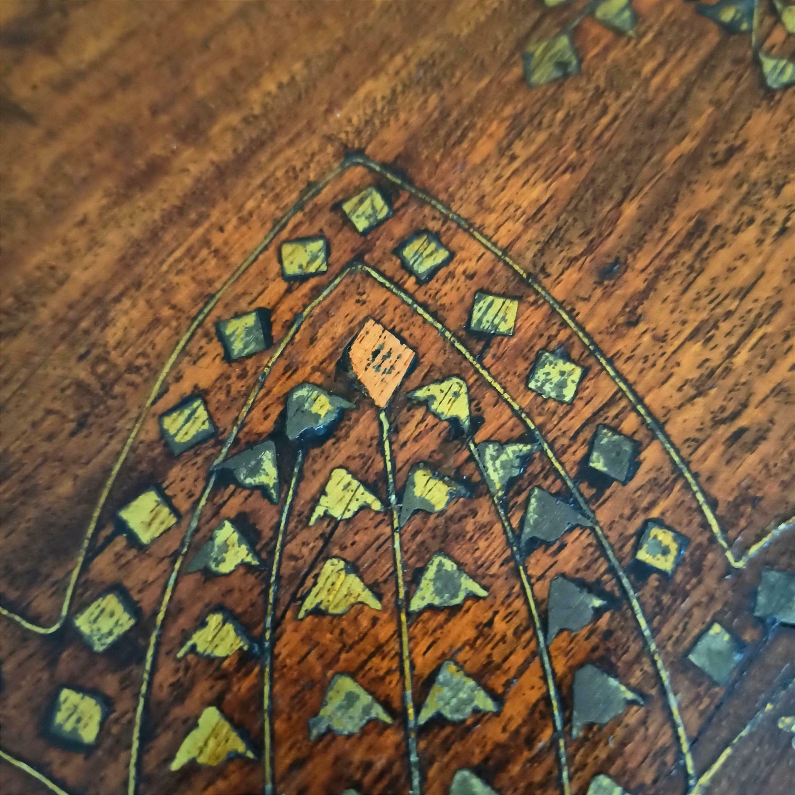 1200.0 Brass And Copper Inlay Hoshiarpur Table  Anglo Indian  Late 19th Century photo