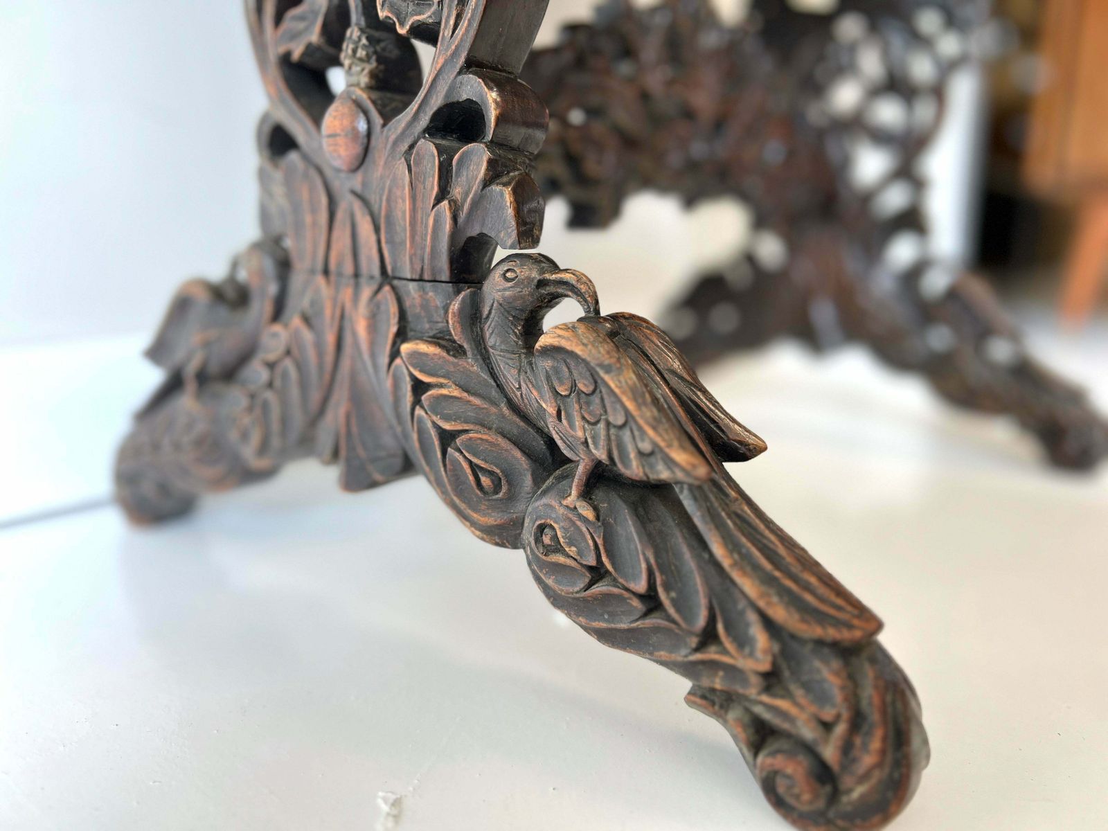 photo furniture 19th Century Anglo Indian Carved Rosewood Writing Desk