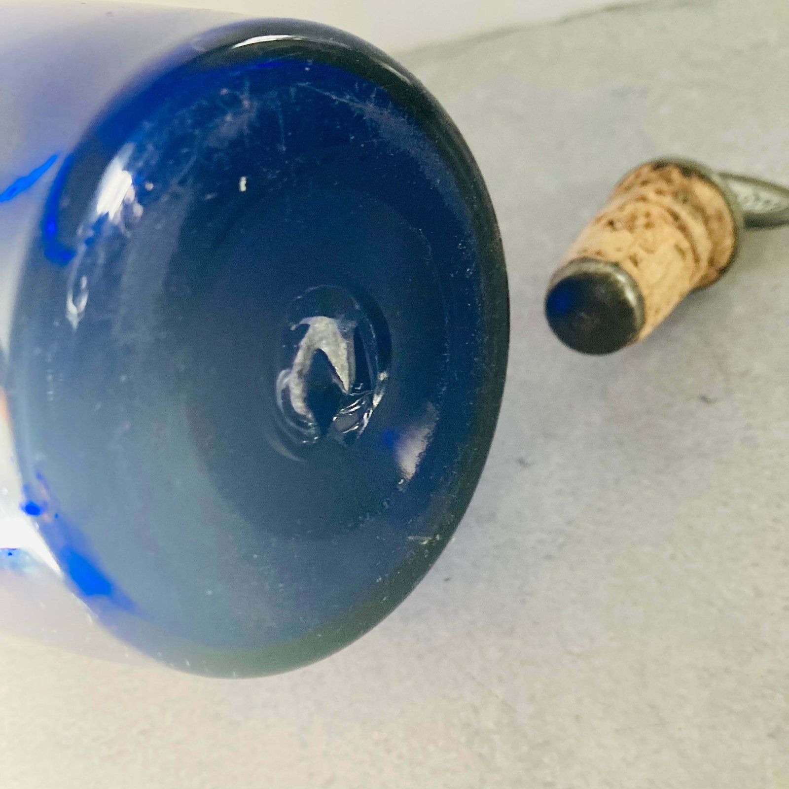 Antique Bristol Blue Brandy Decanter photo vintage