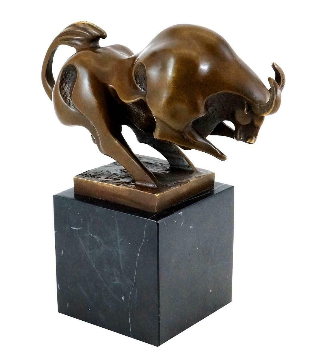Bronze Sculpture Of A Bull In Motion, 20th Century. photo 1032.0