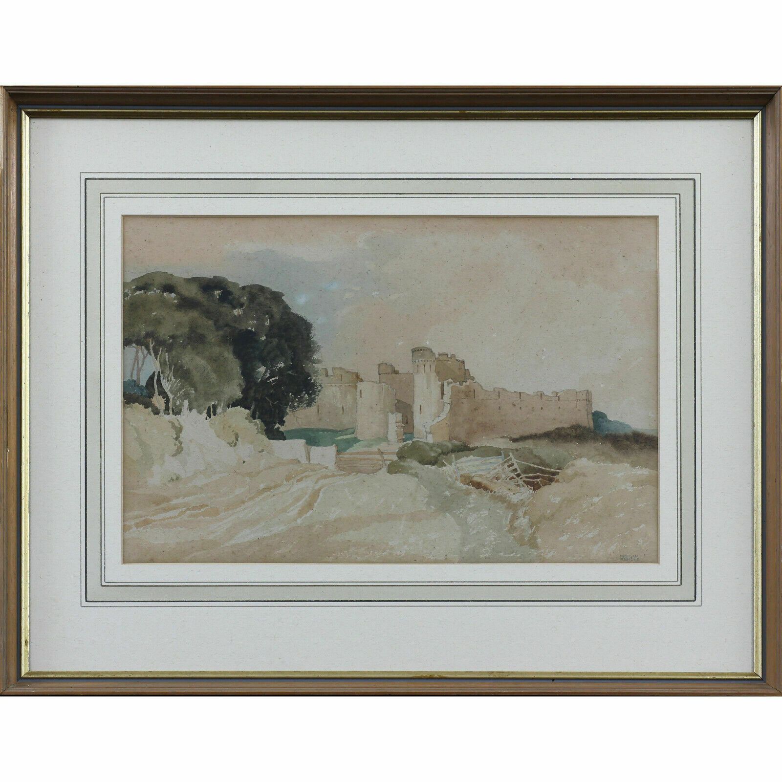 Watercolour By John Morgan Rendle. Kidwelly Castle, Wales