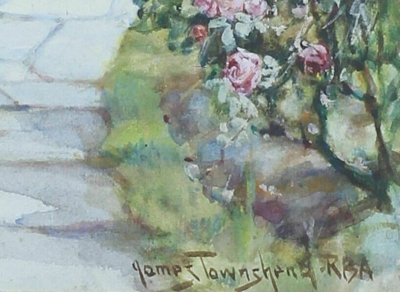 Watercolour By James Townshend. Thatched House With Well photo for sale