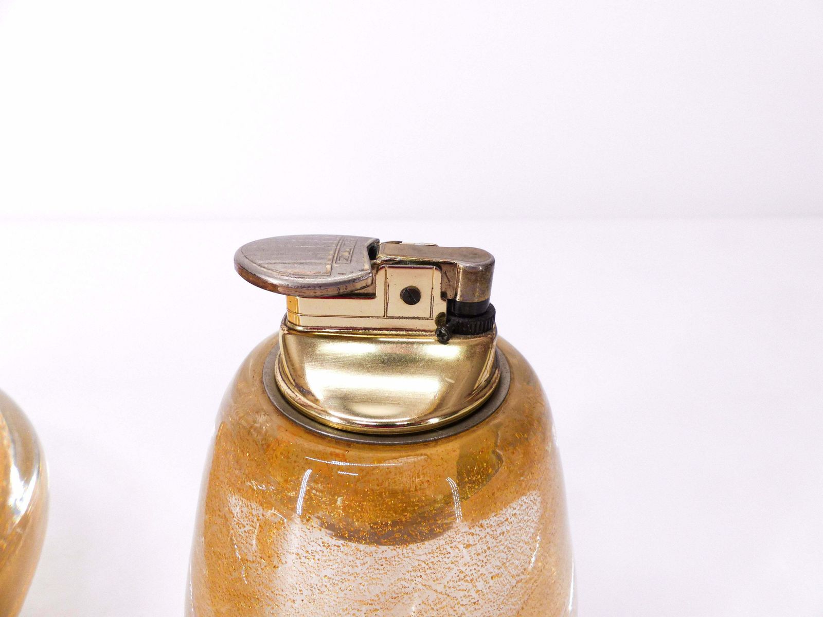 Murano Smoking Set Ashtray And Lighter Tommaso Barbi 1980 photo Home Decor
