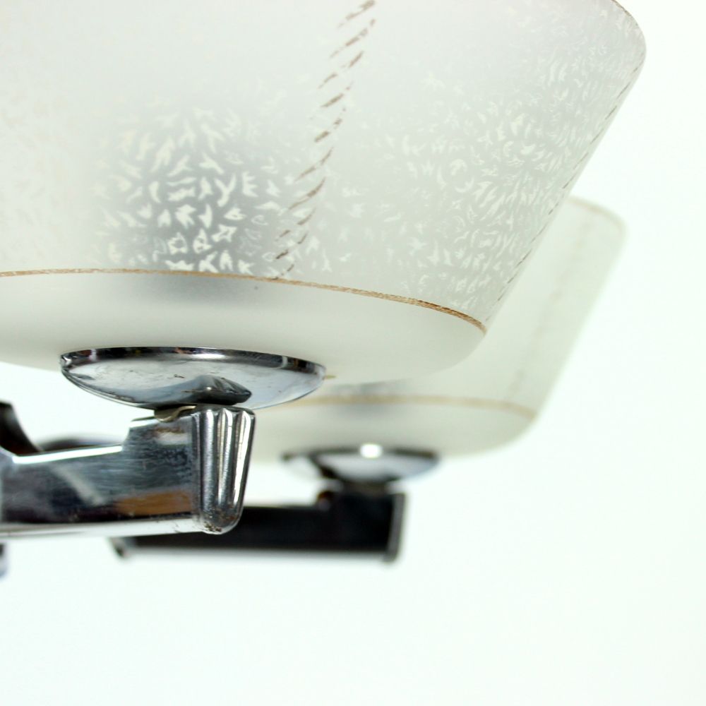 Art Deco Ceiling Light In Chrome, Czechoslovakia Circa 1940s photo furniture
