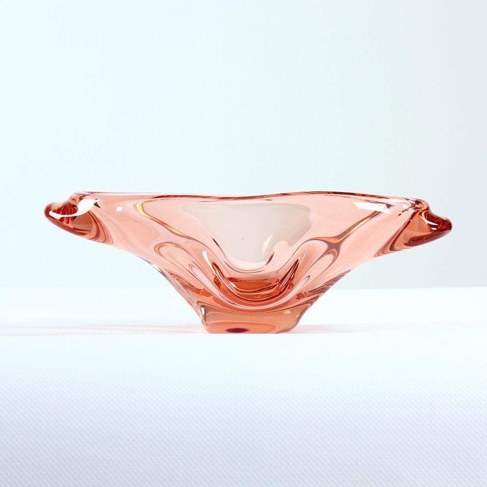 Art Glass Bowl By Josef Hospodka For Sklarny Chribska, 1960s
