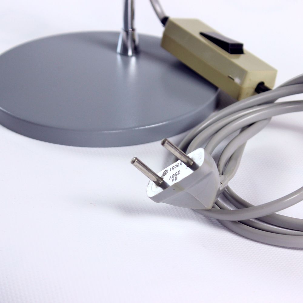 photo furniture Table Lamp In Chrome And Gray Metal, By Josef Hurka For Napako 1960s