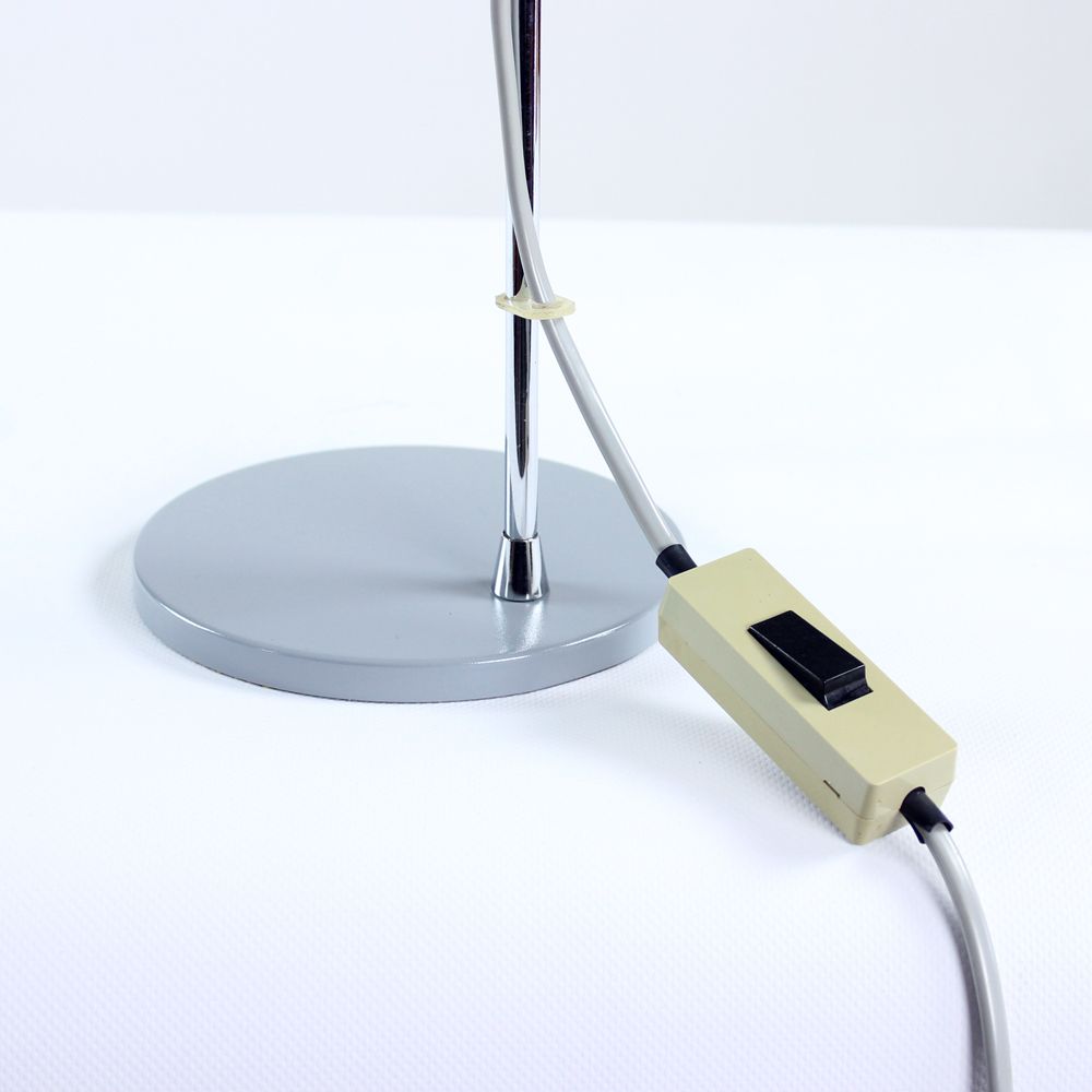photo for sale Table Lamp In Chrome And Gray Metal, By Josef Hurka For Napako 1960s