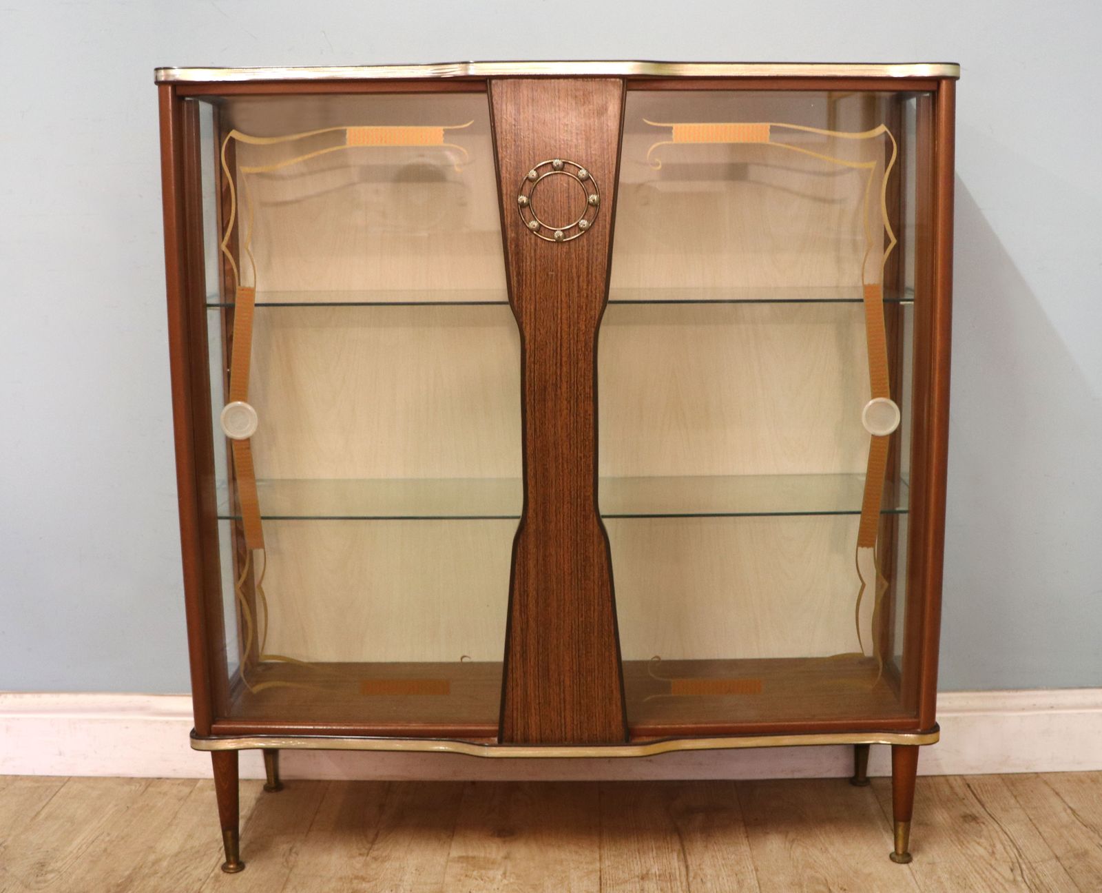 A Lovely Post Second World War Melamine Finish Display Cabinet. photo furniture