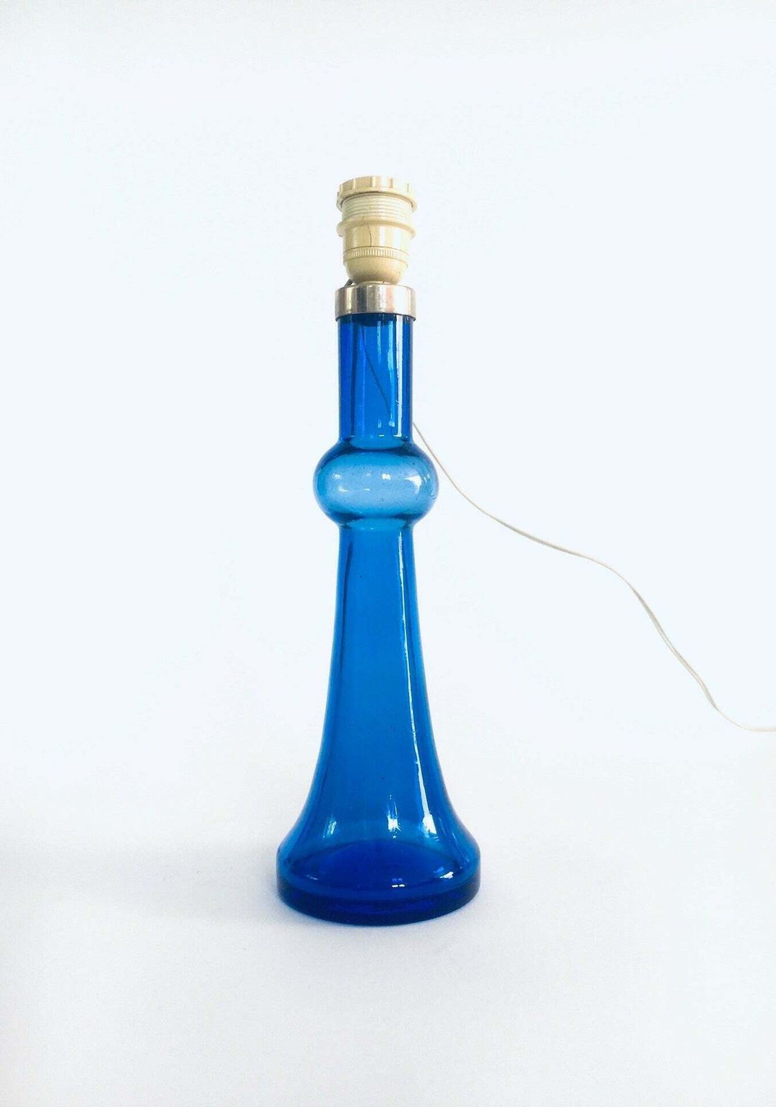 Mid Century Design Blauwe Glazen Tafellamp Door Nanny Still Voor Raak, Nederland, Ca. Jaren 1960 photo for sale